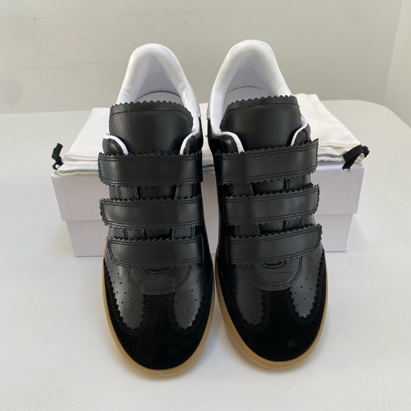 Isabel Marant Beth Sneaker in Black Leather/Gum Sole sz 39 New in Box - Picture 5 of 10